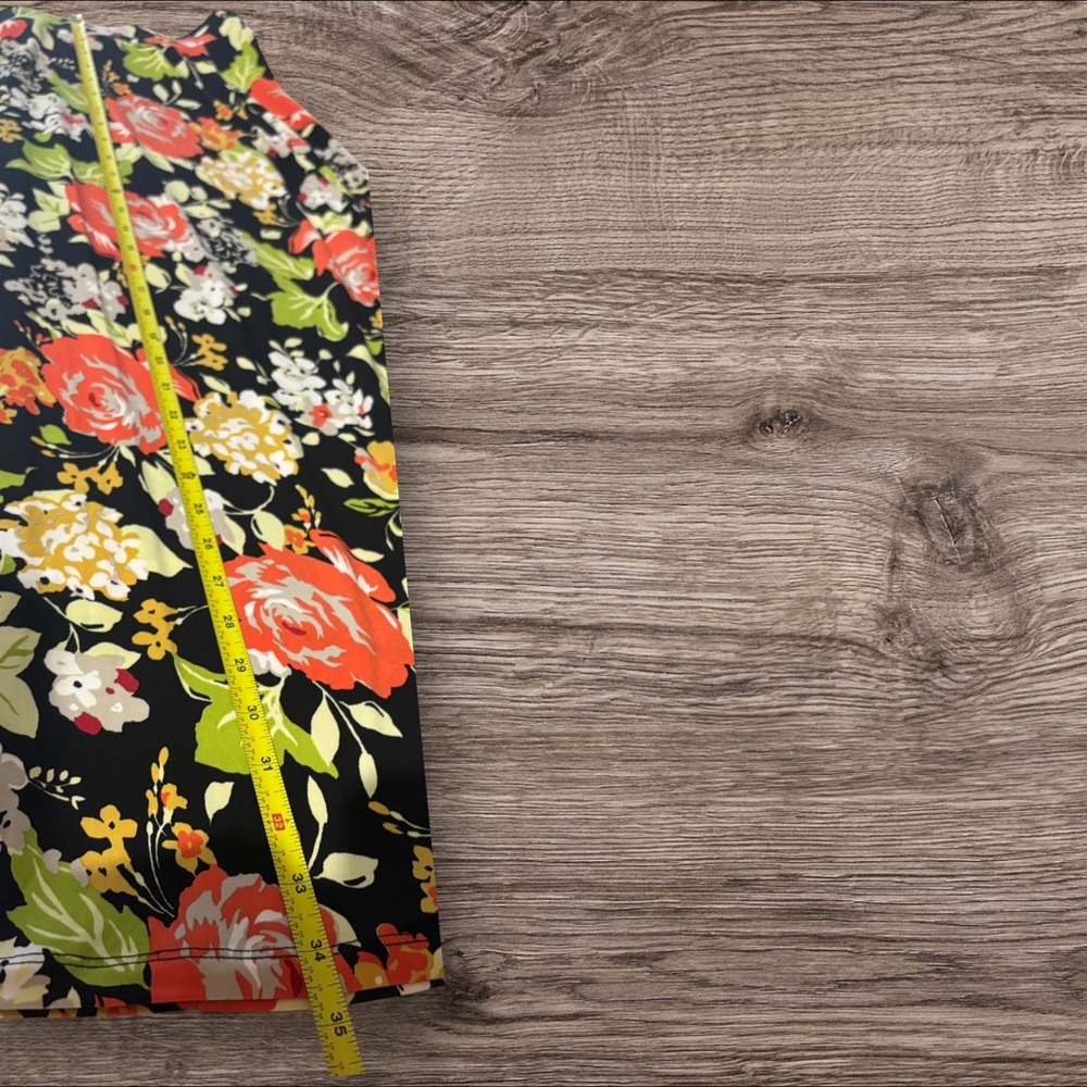 Black Label by Evan Picone Floral Maxi Skirt Sz XL - Picture 5 of 7